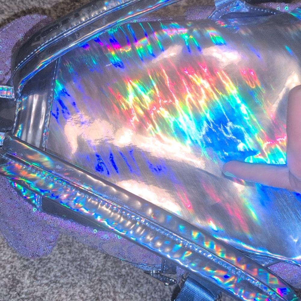 Disney Iridescent Purple Loungefly Backpack - Picture 7 of 16
